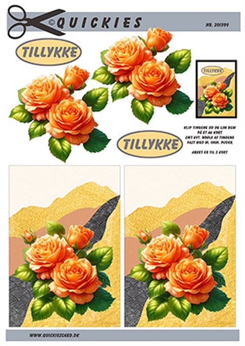 3D Orange roser